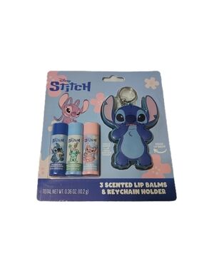 Disney Stitch Lip Balm & Keychain Set